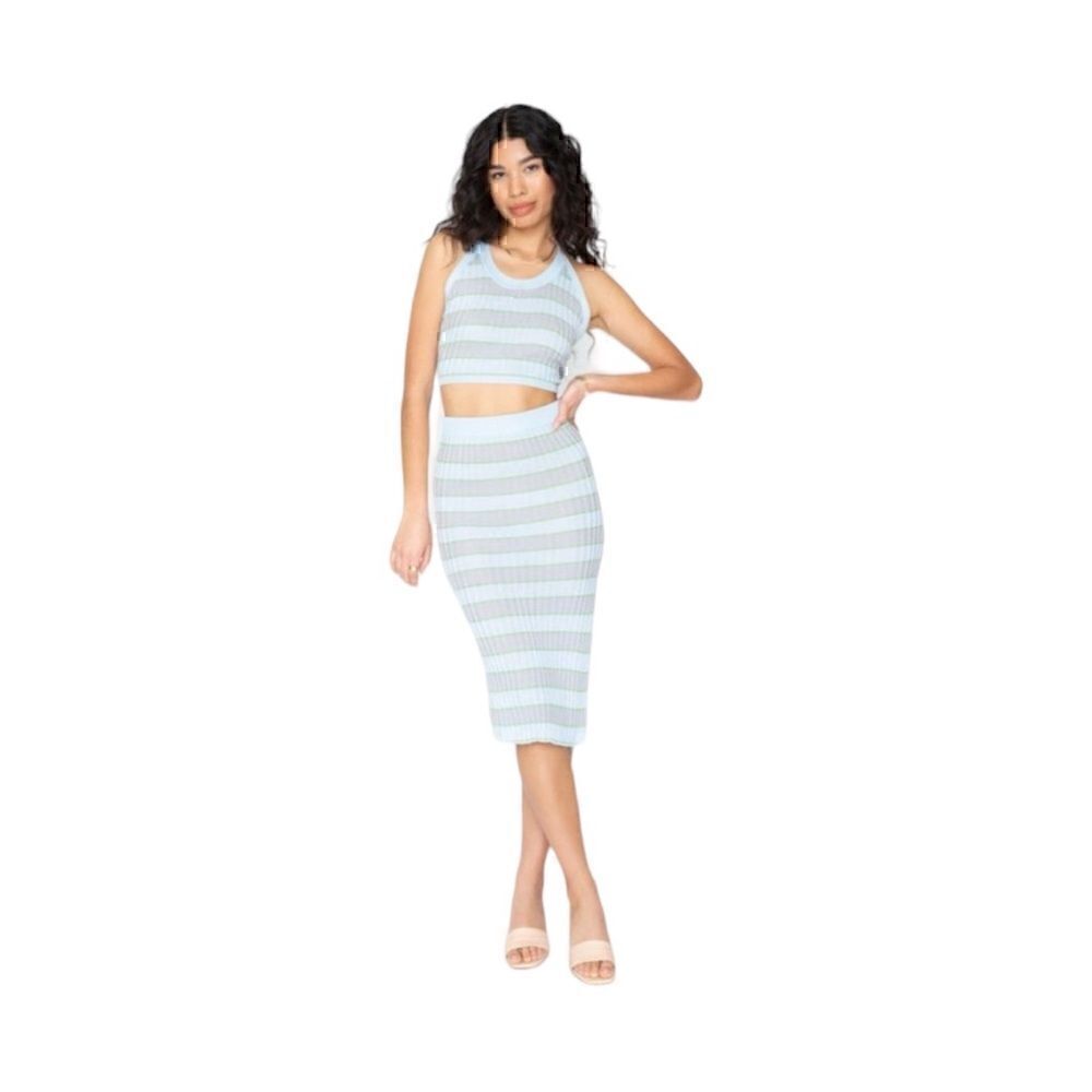 NWT Callahan ‘Genny’ Skirt in Glacier Blue Stripe Size M